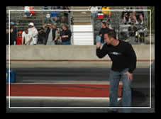 Tony Schroeder at the starting line